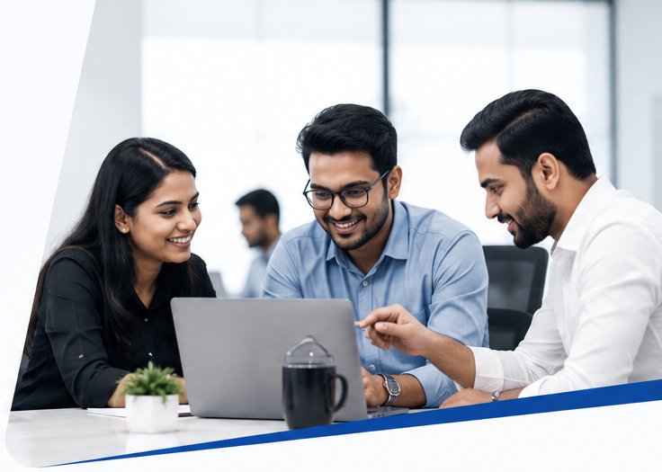 Indian recruitment professionals discussing hiring
